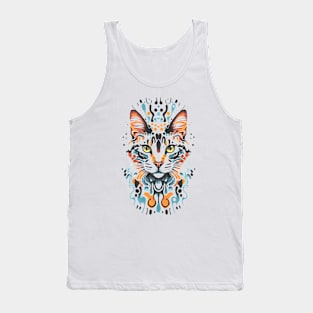 Cute Cat Illusion Design, Funny Cat Lover Gift Idea Tank Top